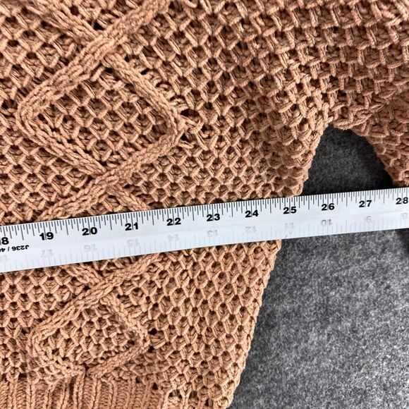 New Love Tree Sweater Pullover Women M Medium Brown Knit Long Sleeve Crew Neck - Picture 6 of 8